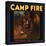 Camp Fire Brand - Ojai, California - Citrus Crate Label-Lantern Press-Stretched Canvas