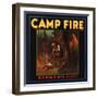 Camp Fire Brand - Ojai, California - Citrus Crate Label-Lantern Press-Framed Art Print