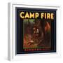 Camp Fire Brand - Ojai, California - Citrus Crate Label-Lantern Press-Framed Art Print