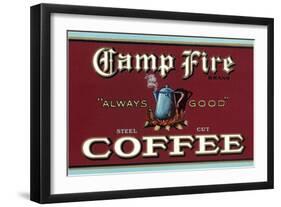 Camp Fire Coffee-null-Framed Art Print