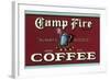 Camp Fire Coffee-null-Framed Art Print