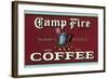 Camp Fire Coffee-null-Framed Art Print