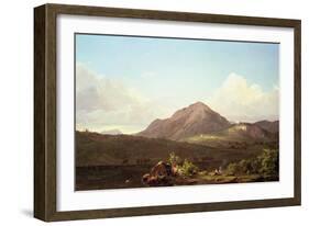 Camp Fire in the Maine Wilderness-Frederic Edwin Church-Framed Giclee Print