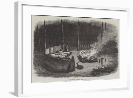 Camp in the Woods, Alaska, Late Russian America-null-Framed Giclee Print