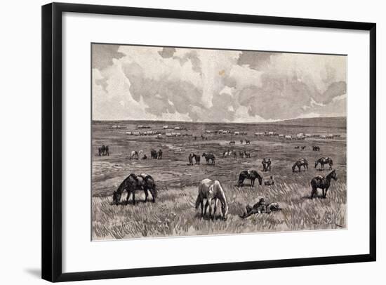 Camp in Valley of Alkali, Black Hills, South Dakota, United States-null-Framed Giclee Print