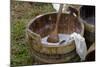 Camp Laundry in a Bucket at a Reenactment on the Yorktown Battlefield, Virginia-null-Mounted Giclee Print