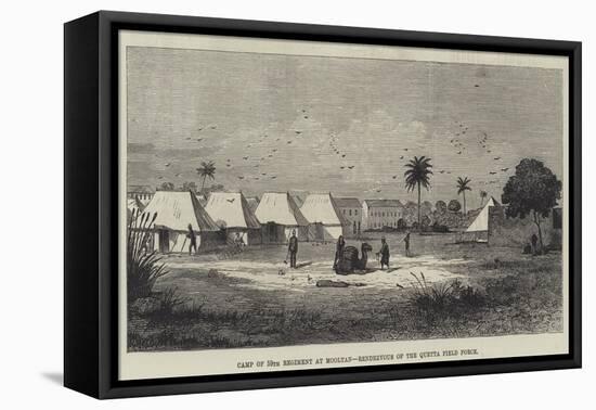 Camp of 59th Regiment at Mooltan, Rendezvous of the Quetta Field Force-null-Framed Stretched Canvas