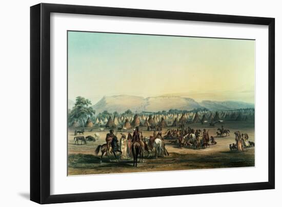 Camp of Piekann Indians-George Catlin-Framed Giclee Print