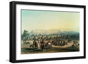 Camp of Piekann Indians-George Catlin-Framed Giclee Print