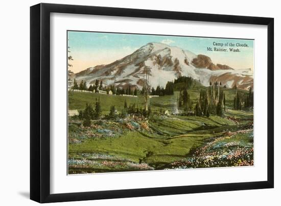 Camp of the Clouds, Mt. Rainier, Washington-null-Framed Art Print