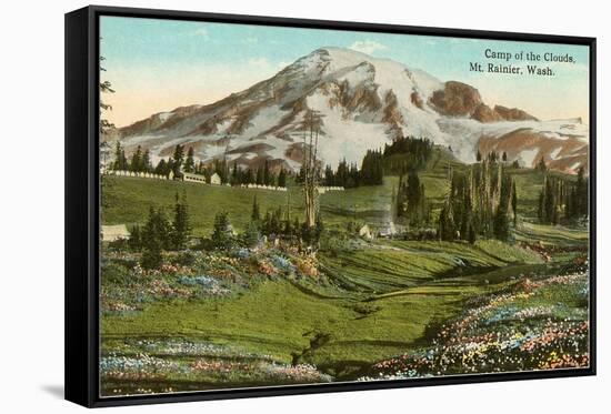 Camp of the Clouds, Mt. Rainier, Washington-null-Framed Stretched Canvas