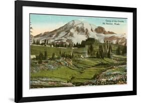 Camp of the Clouds, Mt. Rainier, Washington-null-Framed Premium Giclee Print