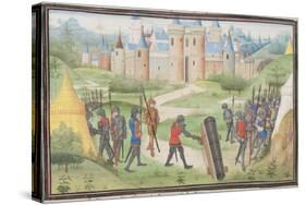 Camp of the Crusaders Near Jerusalem. Miniature from the Historia by William of Tyre, 1460s-null-Stretched Canvas