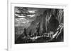 Camp on Side of Ronororaka Crater on Easter Island-null-Framed Giclee Print