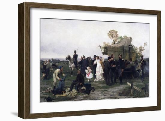 Camp on the Outskirts of Milan in 1859, 1878-Sebastiano de Albertis-Framed Giclee Print