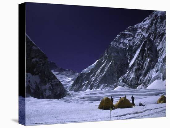 Camp One on Everest Southside-Michael Brown-Stretched Canvas