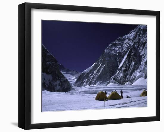 Camp One on Everest Southside-Michael Brown-Framed Photographic Print