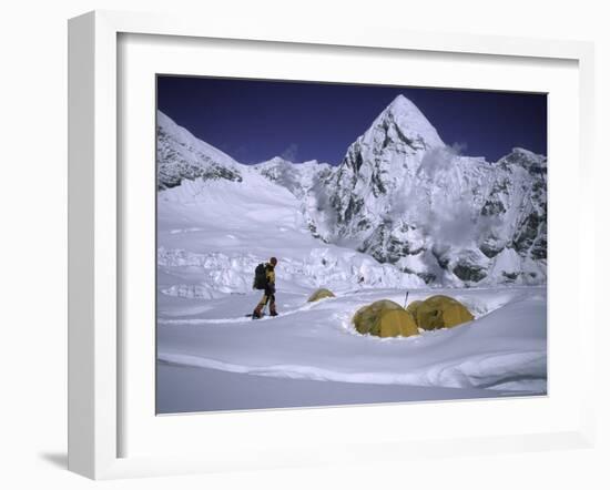 Camp One on Everest Southside-Michael Brown-Framed Photographic Print