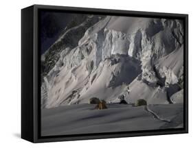 Camp One on Southside of Everest, Nepal-Michael Brown-Framed Stretched Canvas