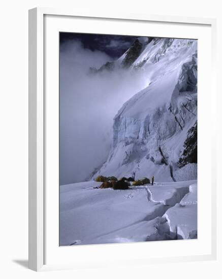 Camp One on the Southside of Everest, Nepal-Michael Brown-Framed Photographic Print