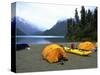Camp Site by Lake, Chile-Michael Brown-Stretched Canvas