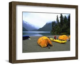 Camp Site by Lake, Chile-Michael Brown-Framed Photographic Print