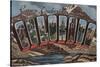 Camp Timberline, Colorado - Large Letter Scenes-Lantern Press-Stretched Canvas