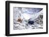 Camp Two on the Upper Khumbu Glacier at 21,500' on the South Side of Mount Everest, Nepal-Kent Harvey-Framed Photographic Print