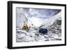 Camp Two on the Upper Khumbu Glacier at 21,500' on the South Side of Mount Everest, Nepal-Kent Harvey-Framed Photographic Print