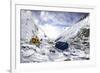 Camp Two on the Upper Khumbu Glacier at 21,500' on the South Side of Mount Everest, Nepal-Kent Harvey-Framed Photographic Print