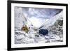 Camp Two on the Upper Khumbu Glacier at 21,500' on the South Side of Mount Everest, Nepal-Kent Harvey-Framed Photographic Print