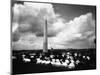 Camp under Washington Monument-null-Mounted Photographic Print