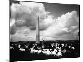 Camp under Washington Monument-null-Mounted Photographic Print