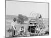 Camp Wagon on a Texas Roundup-null-Mounted Photo