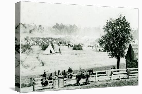 Camp Winfield Scott, near Yorktown, 3Rd May 1862 (B/W Photo)-Mathew Brady-Stretched Canvas