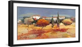 Campagna nel sole-Luigi Florio-Framed Art Print