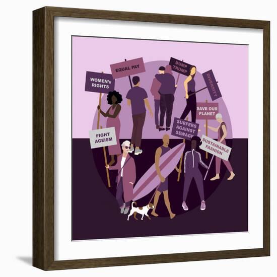 Campaigers-Claire Huntley-Framed Giclee Print