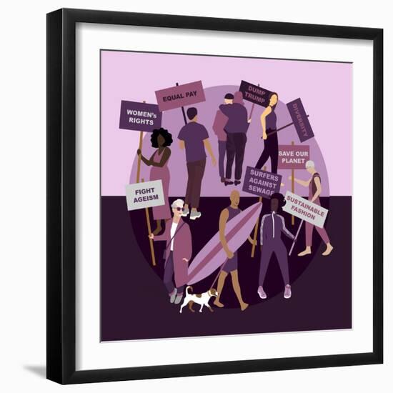 Campaigers-Claire Huntley-Framed Giclee Print