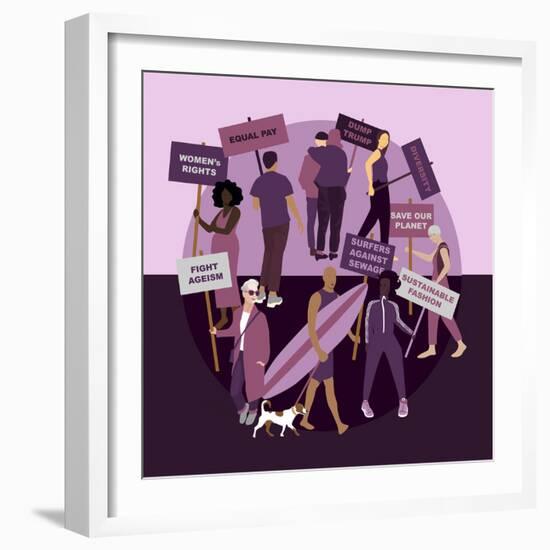 Campaigers-Claire Huntley-Framed Giclee Print