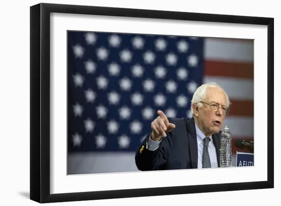 Campaign 2016 Trail - Bernie Sanders-Jacquelyn Martin-Framed Photographic Print