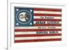 Campaign Banner for Presidential Candidate Abraham Lincoln and Running Mate Hannibal Hamlin-null-Framed Giclee Print