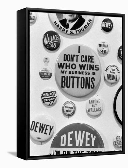 Campaign Buttons-Bernard Hoffman-Framed Stretched Canvas