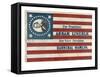 Campaign Flag for Lincoln and Hamlin-null-Framed Stretched Canvas