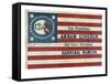 Campaign Flag for Lincoln and Hamlin-null-Framed Stretched Canvas