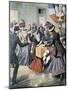 Campaign for Women's Suffrage in Belgium, 1908-null-Mounted Giclee Print