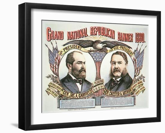 Campaign Poster For Presidential Candidate James A. Garfield-null-Framed Giclee Print