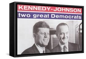 Campaign Poster, Kennedy-Johnson-null-Framed Stretched Canvas