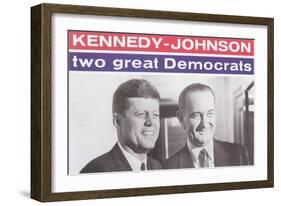 Campaign Poster, Kennedy-Johnson-null-Framed Art Print