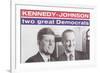 Campaign Poster, Kennedy-Johnson-null-Framed Art Print