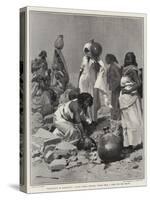 Campaigning in Somaliland, Native Women Drawing Water from a Well for the Troops-Frederic De Haenen-Stretched Canvas